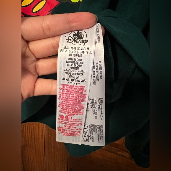 Disney Green Crewneck Pullover Sweater with Mickey Mouse Size Medium Unisex - Picture 9 of 12